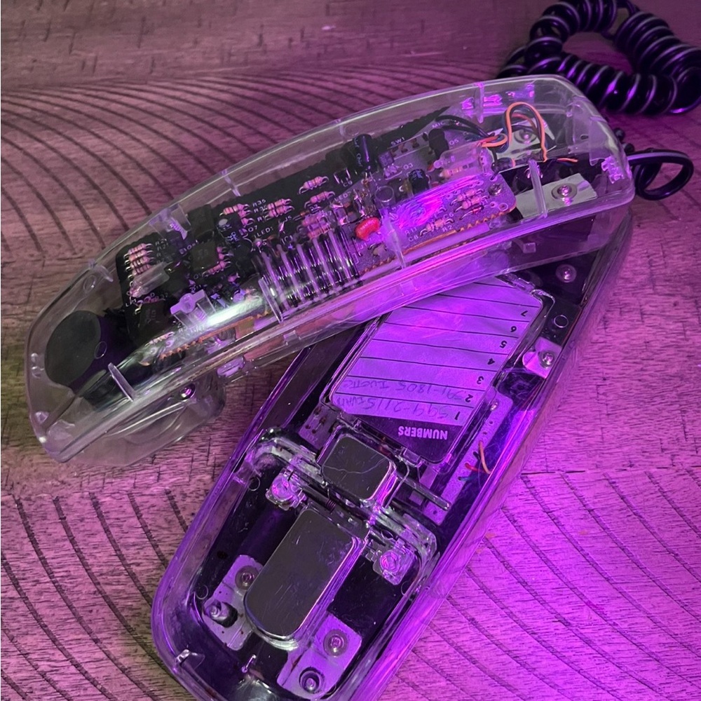 Clear retro Corded Phone